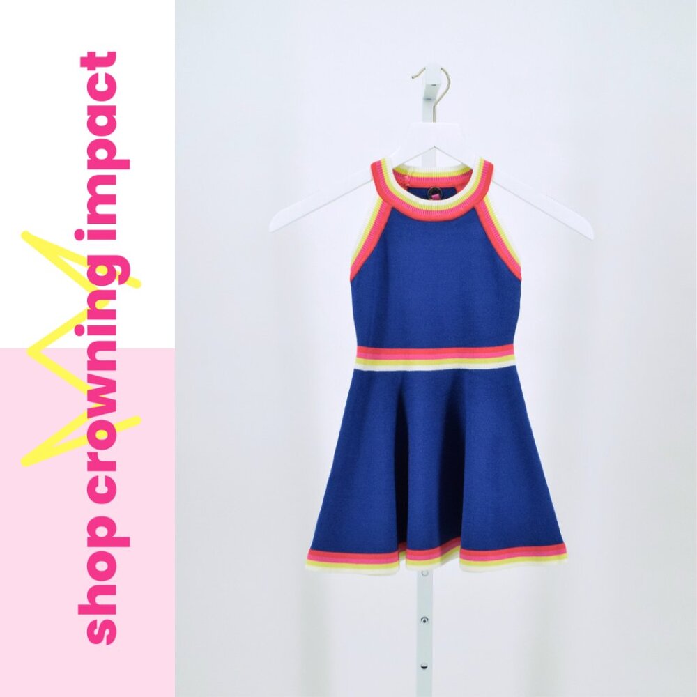 Royal Blue Retro Halter Dress - Multiple Sizes | Flowers by Zoe